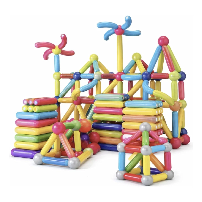 BLOQUES MAGNE TICOS STICKS CONSTRUCCION 136 PCS JUGUETE NIÑOS - 7