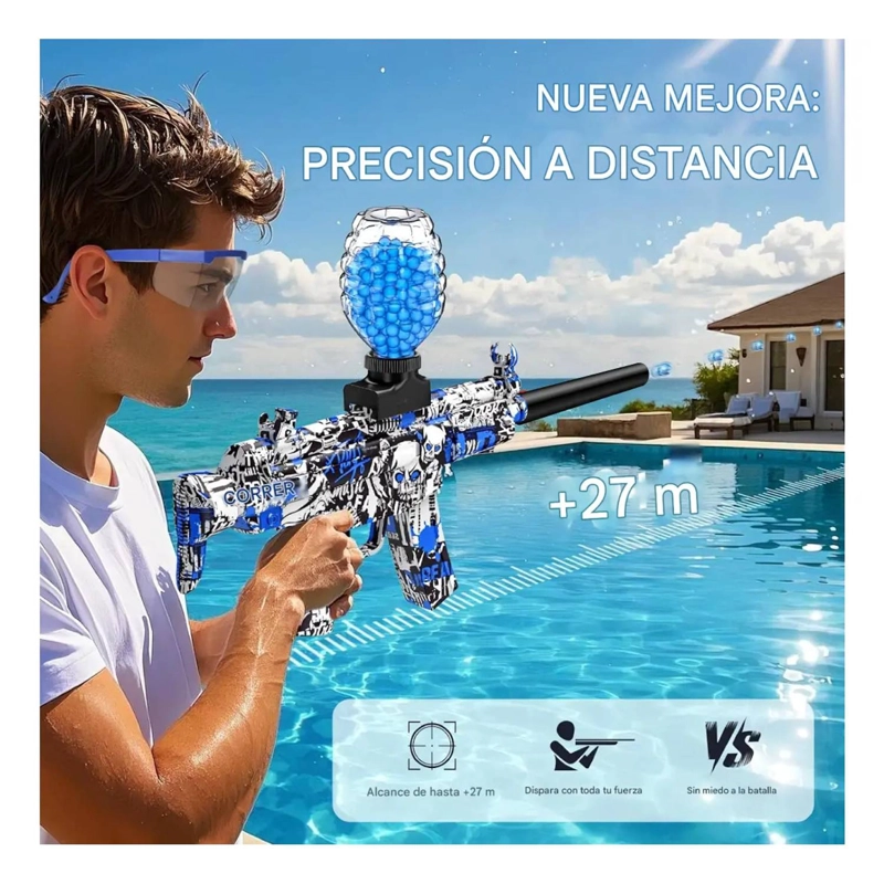PISTOLA DE HIDROGEL ELE CTRICA M416 RECARGABLE JUGUETE NIÑOS - 2