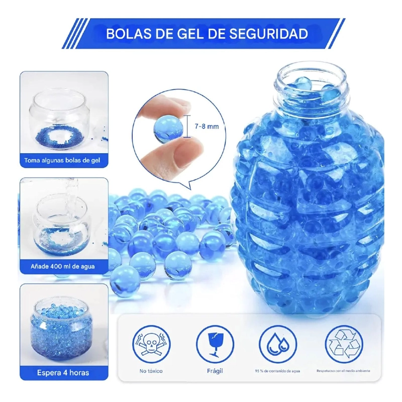 PISTOLA DE HIDROGEL ELE CTRICA M416 RECARGABLE JUGUETE NIÑOS - 4