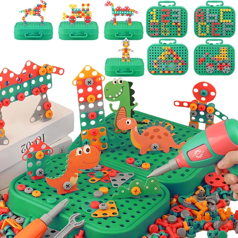 KIT DE HERRAMIENTAS 230PZS JUGUETE BLOQUES INFANTIL DE NIÑOS - 8