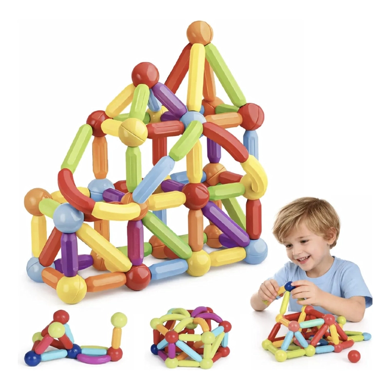 BLOQUES MAGNE TICOS STICKS CONSTRUCCION 86 PCS JUGUETE NIÑOS - 1