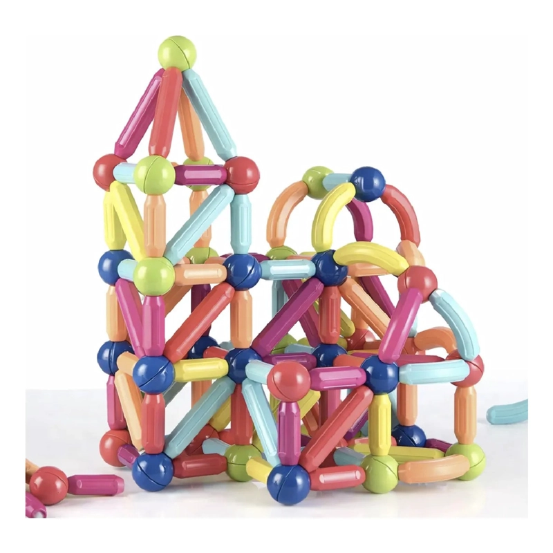 BLOQUES MAGNE TICOS STICKS CONSTRUCCION 66 PCS JUGUETE NIÑOS - 6