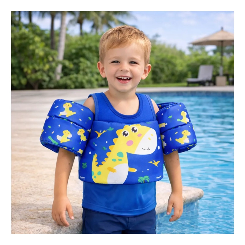 CHALECO FLOTADOR ALITAS DINOSAURIO 2 A 6 AÑOS NIÑOS PISCINA - 4