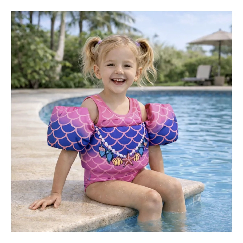 CHALECO FLOTADOR ALITAS SIREN PEARLS 2 A 6 AÑOS NIÑAS - 2