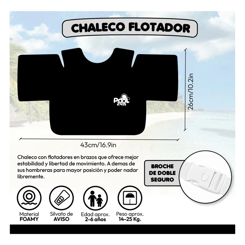 CHALECO FLOTADOR ALITAS UNICORNIO QUEEN 2 A 6 AÑOS NIÑAS - 3