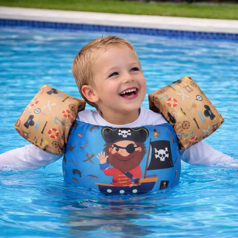 CHALECO FLOTADOR ALITAS PIRATA 2 A 6 AÑOS INFANTIL PISCINA - 2