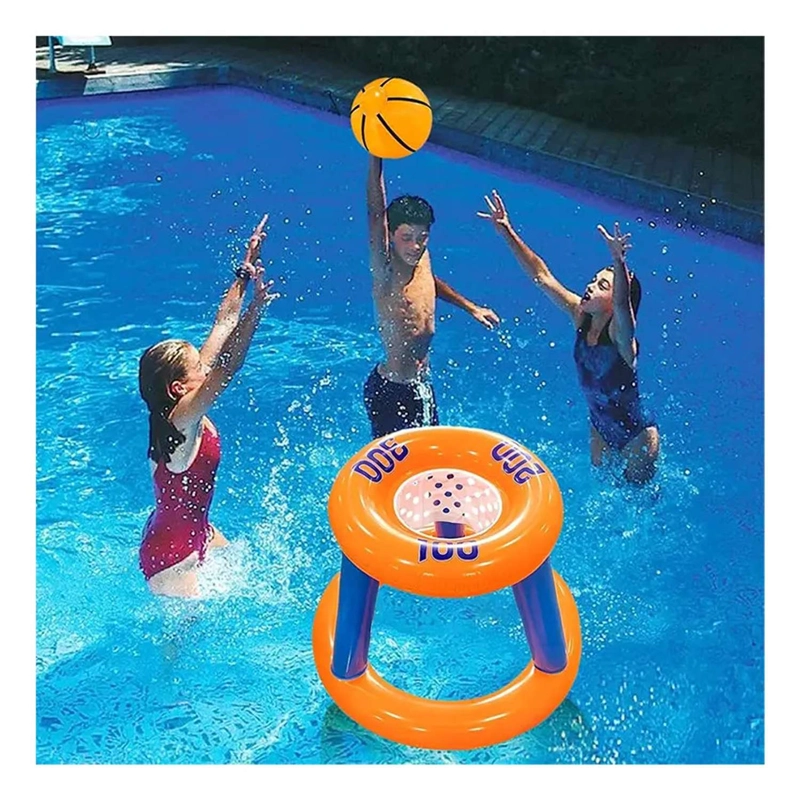 JUEGO INFLABLE ARO BASQUET PELOTA PISCINA NIÑOS - 2