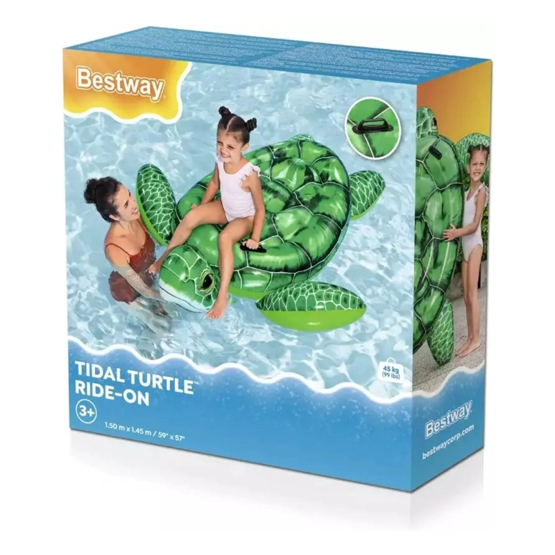 FLOTADOR INFLABLE TORTUGA 150CM PISCINA BESTWAY 41524 - 4