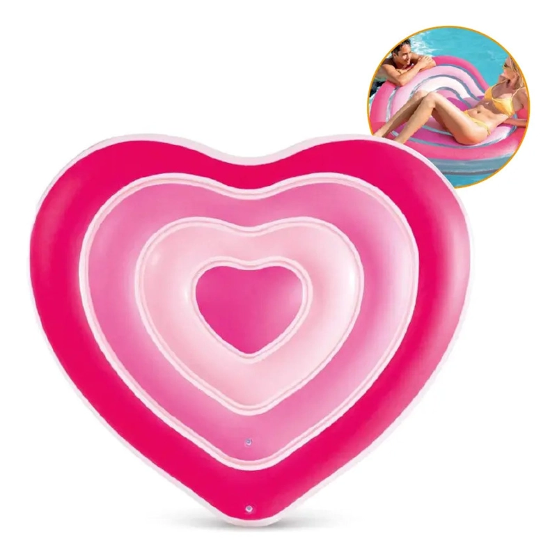 FLOTADOR INFLABLE CORAZON SWEETHEART 155X135CM INTEX 58727 - 1
