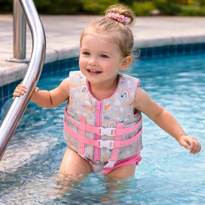CHALECO SALVAVIDAS INFANTIL AJUSTABLE RAINBOW POOL24K VERANO - 6