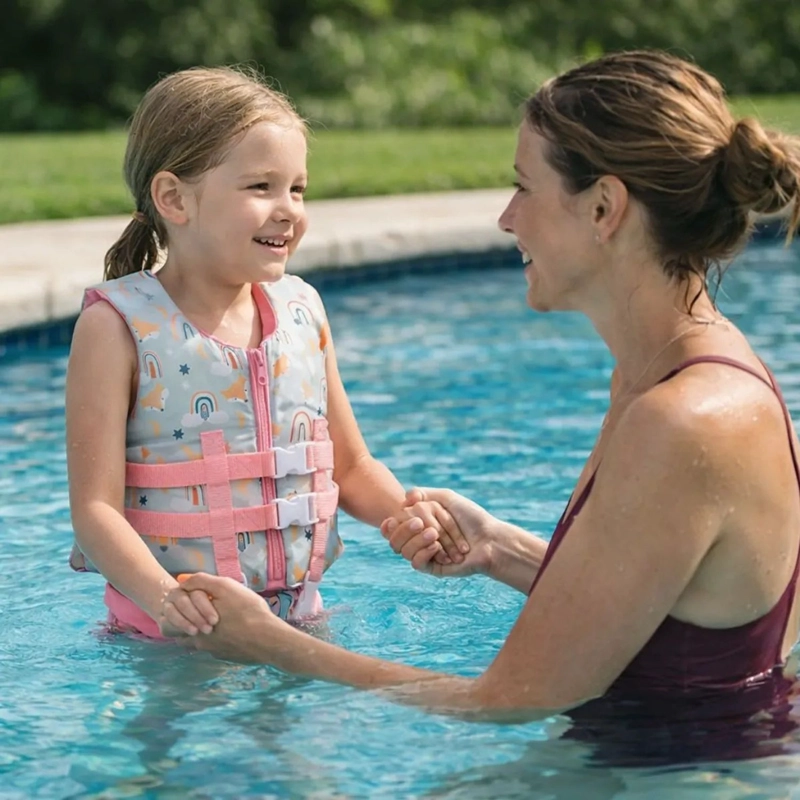 CHALECO SALVAVIDAS INFANTIL AJUSTABLE RAINBOW POOL24K VERANO - 8