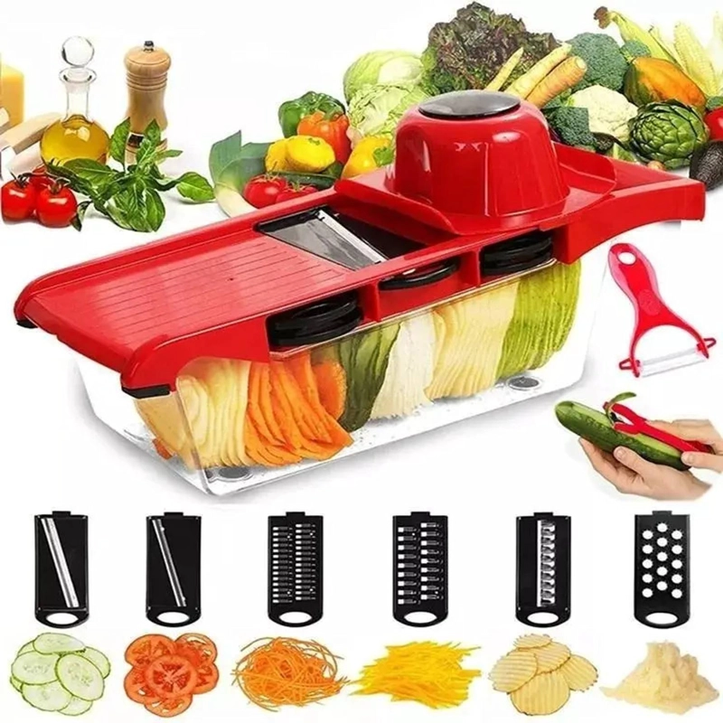 CORTADOR PICADOR VERDURAS 6 EN 1 MANDILONA RALLADOR COCINA - 2