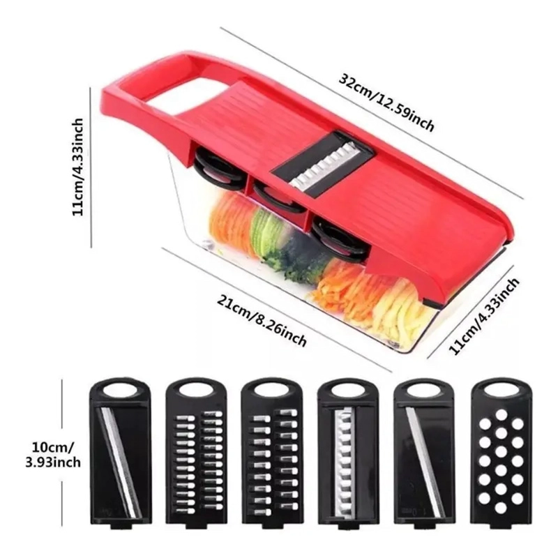 CORTADOR PICADOR VERDURAS 6 EN 1 MANDILONA RALLADOR COCINA - 3