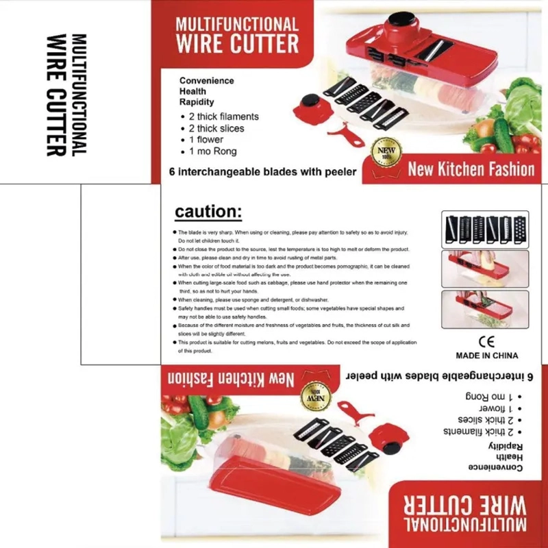 CORTADOR PICADOR VERDURAS 6 EN 1 MANDILONA RALLADOR COCINA - 7