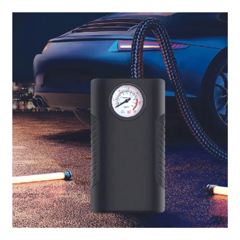 COMPRESOR DE AIRE PORTATIL INFLADOR NEUMATICOS AUTO MOTO - 2