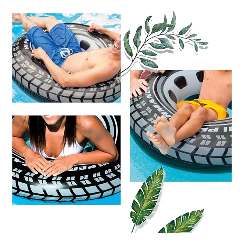 FLOTADOR INFLABLE ARO NEUMATICO 120CM POOL24K PISCINA VERANO - 2