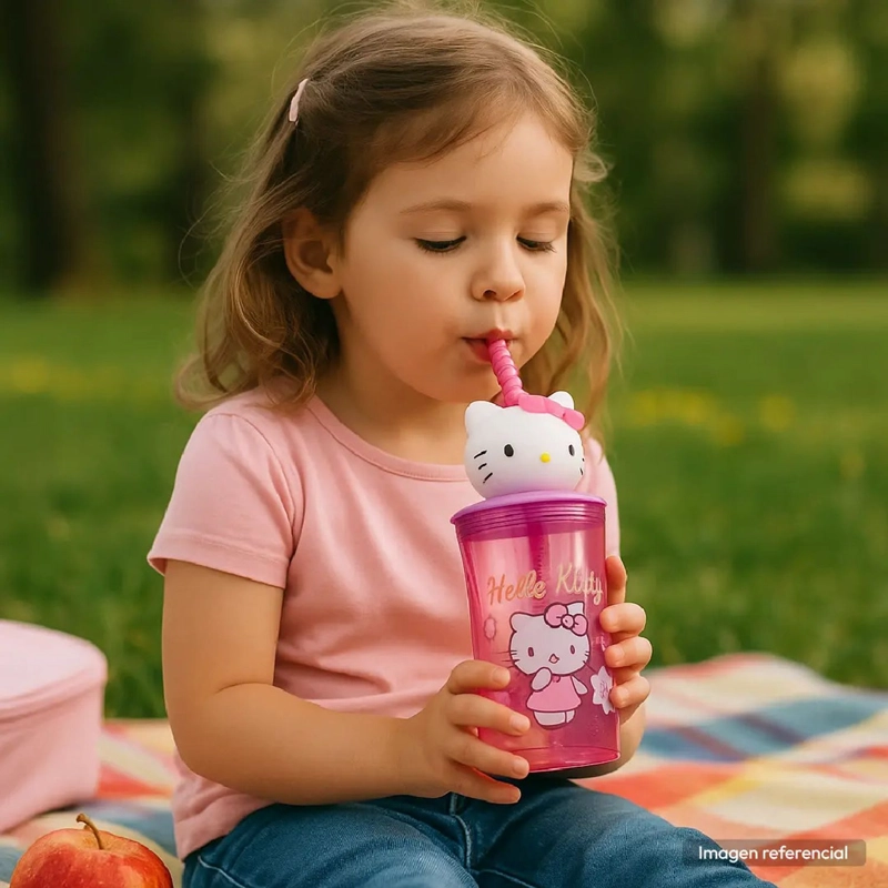 TOMATODO HELLO KITTY VASO 3D BPA FREE ORIGINAL NIÑAS - 2