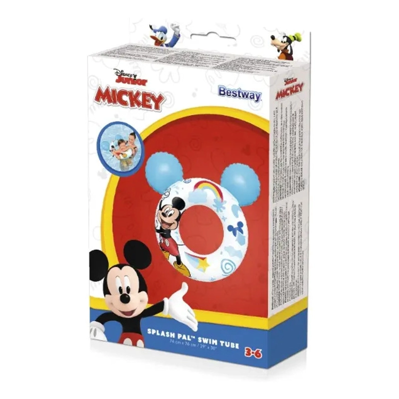 FLOTADOR ARO INFLABLE MICKEY MOUSE 76CM DISNEY BESTWAY 9102K - 5