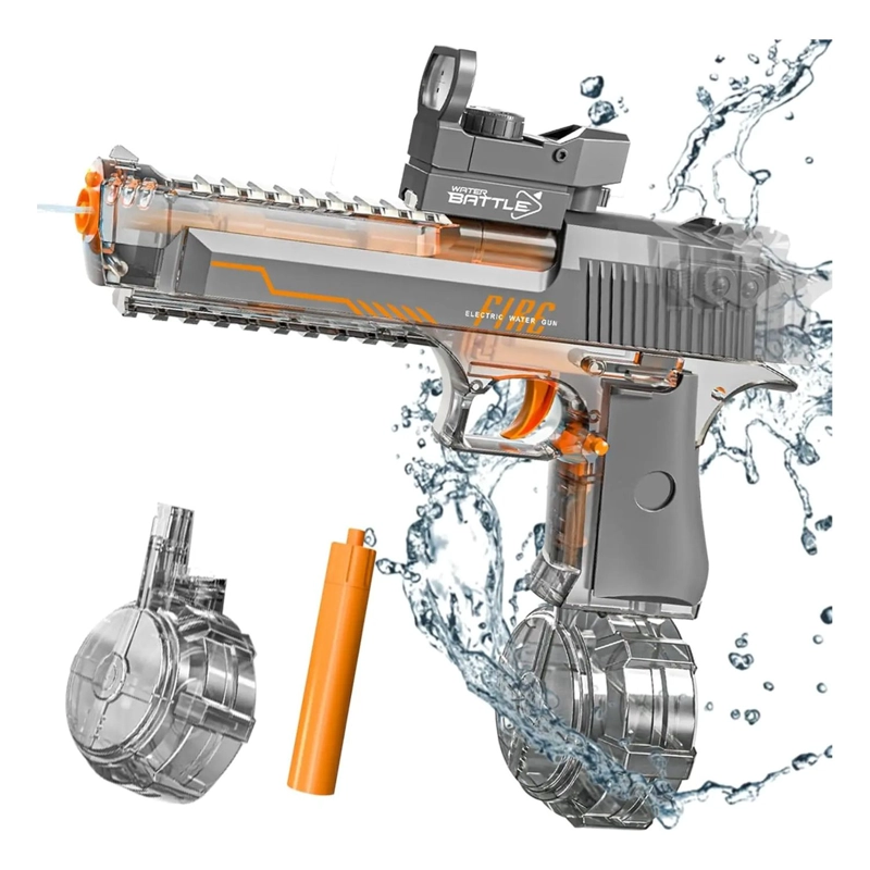 PISTOLA DE AGUA ELECTRICA RECARGABLE POTENTE NIÑOS JUGUETE - 1