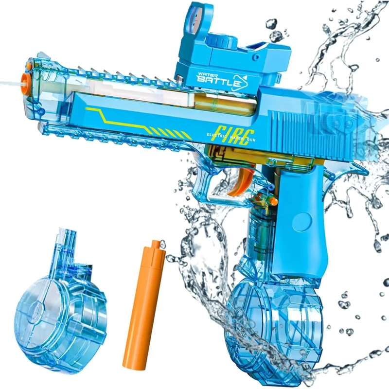 PISTOLA DE AGUA ELECTRICA RECARGABLE POTENTE NIÑOS JUGUETE - 1