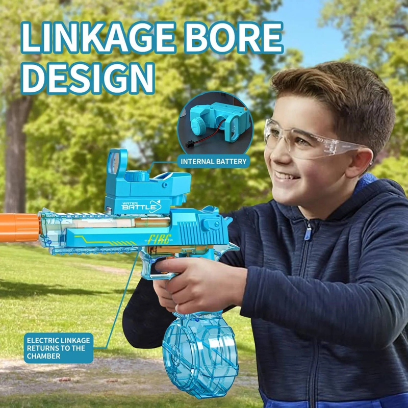 PISTOLA DE AGUA ELECTRICA RECARGABLE POTENTE NIÑOS JUGUETE - 5