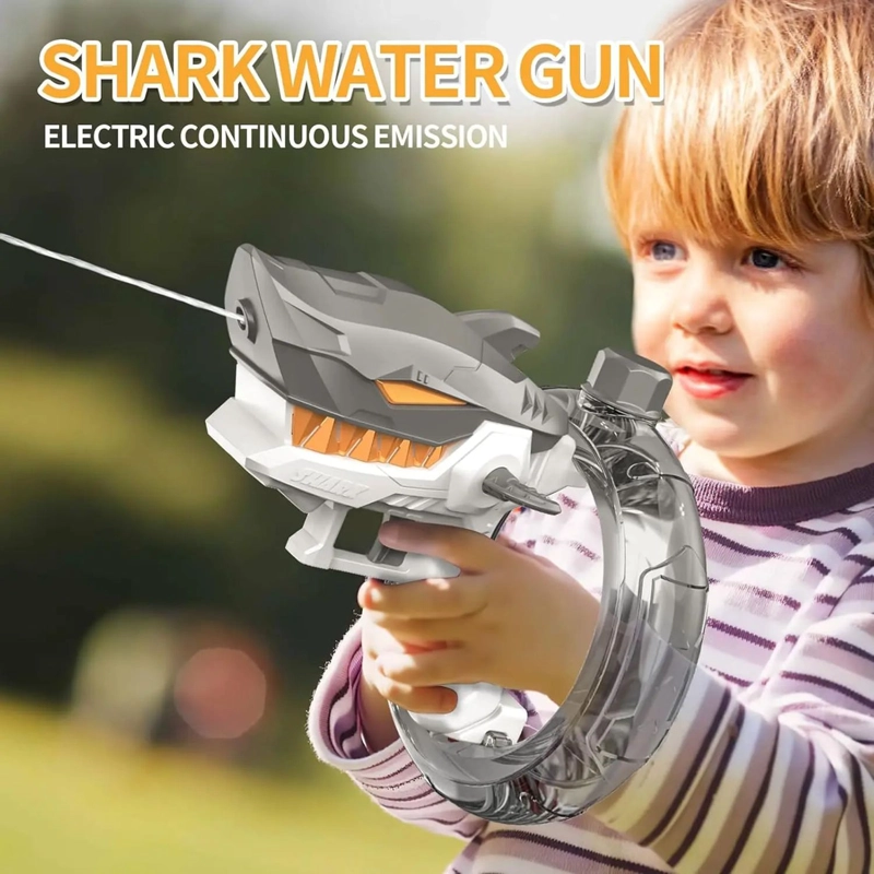 PISTOLA DE AGUA ELECTRICA SHARK RECARGABLE NIÑOS JUGUETE - 7