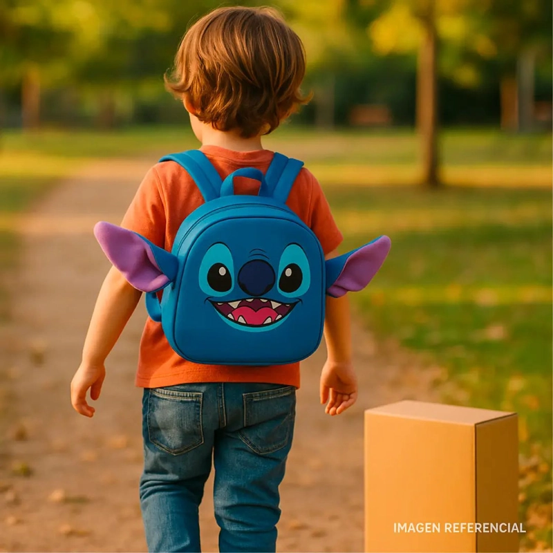MOCHILA INFANTIL STITCH DISNEY CON CORREA SEGURIDAD NIÑOS - 2