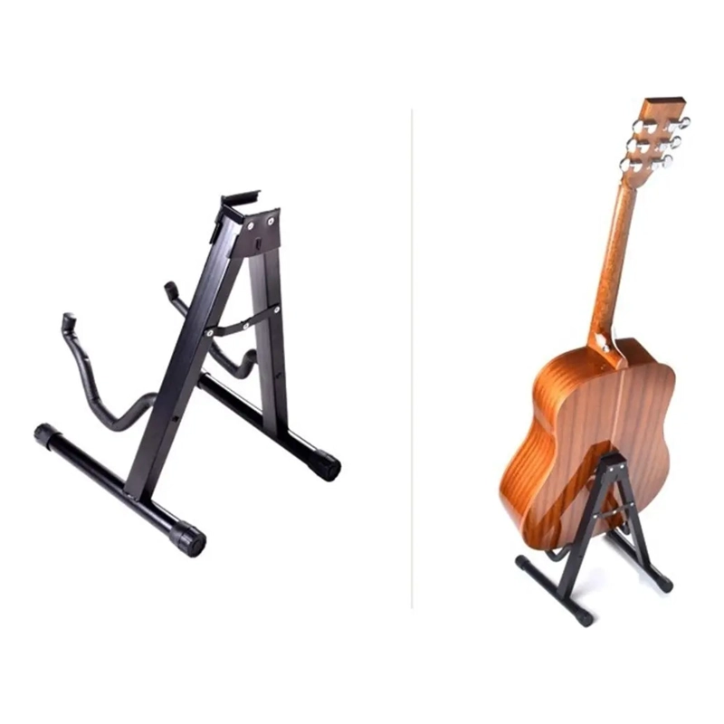 ATRIL DE PISO GUITARRA BAJO UKELELE SOPORTE DE PIE NEGRO - 5
