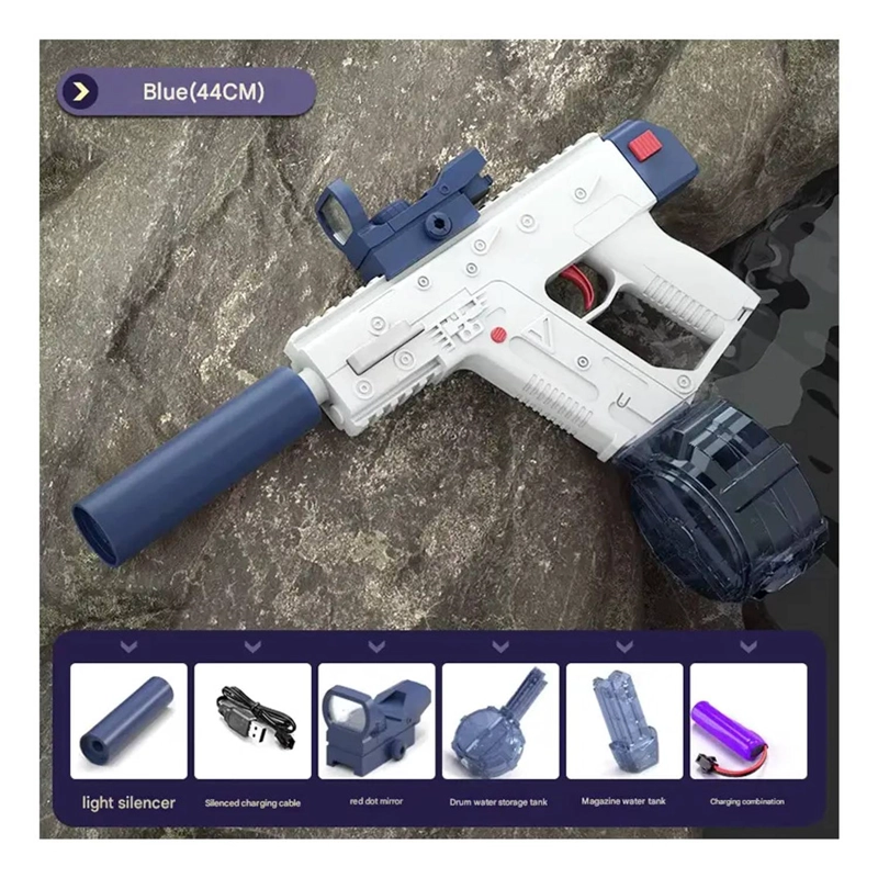 PISTOLA AGUA ELE CTRICA UZI NIÑOS RECARGABLE JUGUETE VERANO - 6