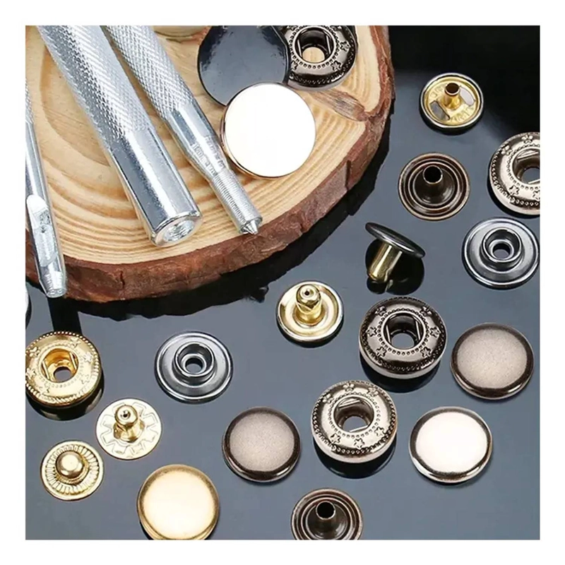 SET BROCHES METALICOS DE PRESION 6 COLORES 132 PCS PARA ROPA - 8