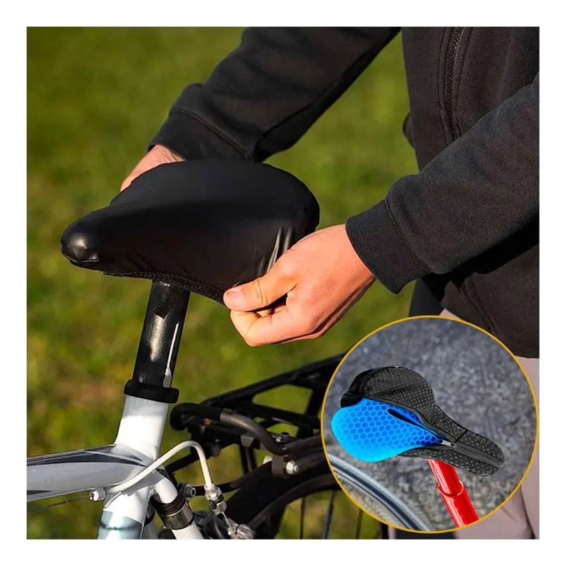 FUNDA ASIENTO SILLIN COBERTOR COJIN GEL ACOLCHADO BICICLETA - 5