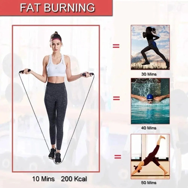 CUERDA DE SALTAR REGULABLE DEPORTES BOXEO FUNCIONAL CROSSFIT - 4