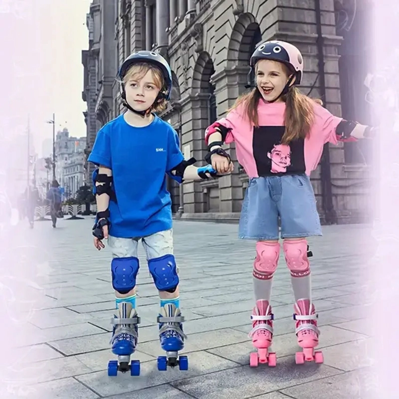 PATINES 4 RUEDAS AJUSTABLE ARTISTICOS PARA NIÑAS ROSADO - 2