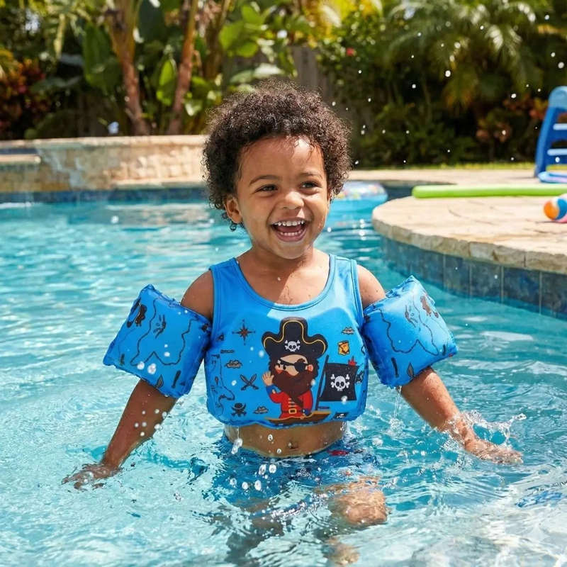 CHALECO FLOTADOR PIRATA NIÑOS 4 A 8 AÑOS PISCINA VERANO - 2