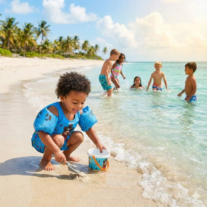 CHALECO FLOTADOR PIRATA NIÑOS 4 A 8 AÑOS PISCINA VERANO - 5