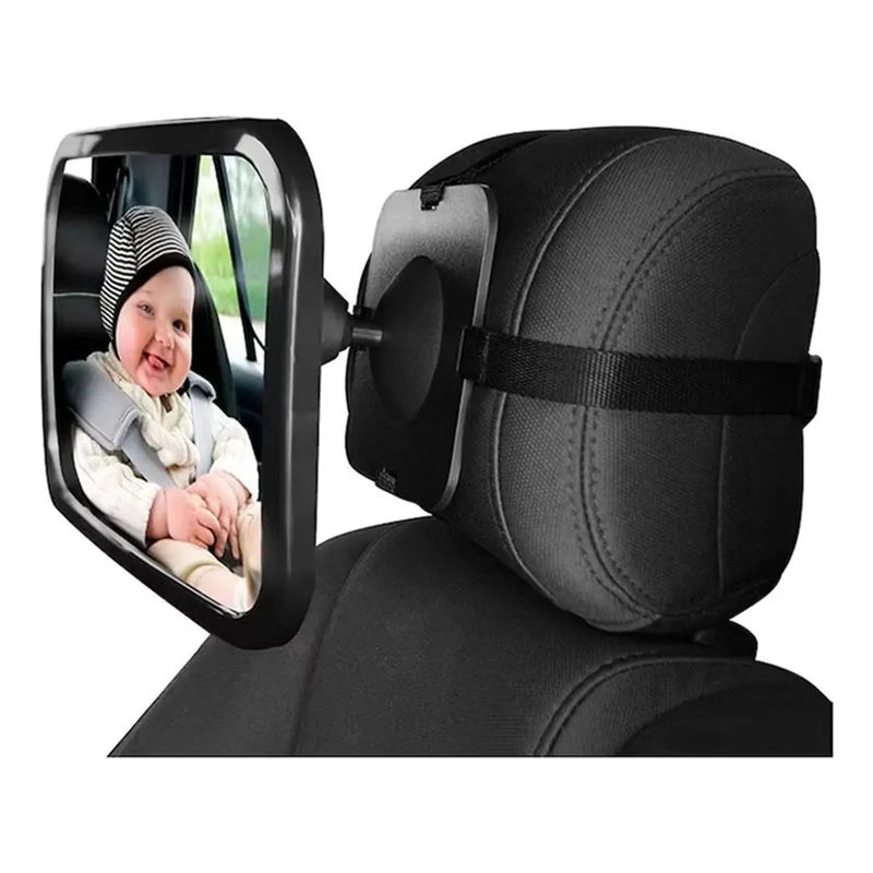 ESPEJO RETROVISOR XL AJUSTABLE DE AUTO BEBE  NIÑOS SEGURIDAD - 1