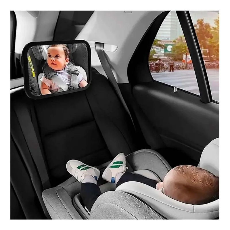ESPEJO RETROVISOR XL AJUSTABLE DE AUTO BEBE  NIÑOS SEGURIDAD - 3