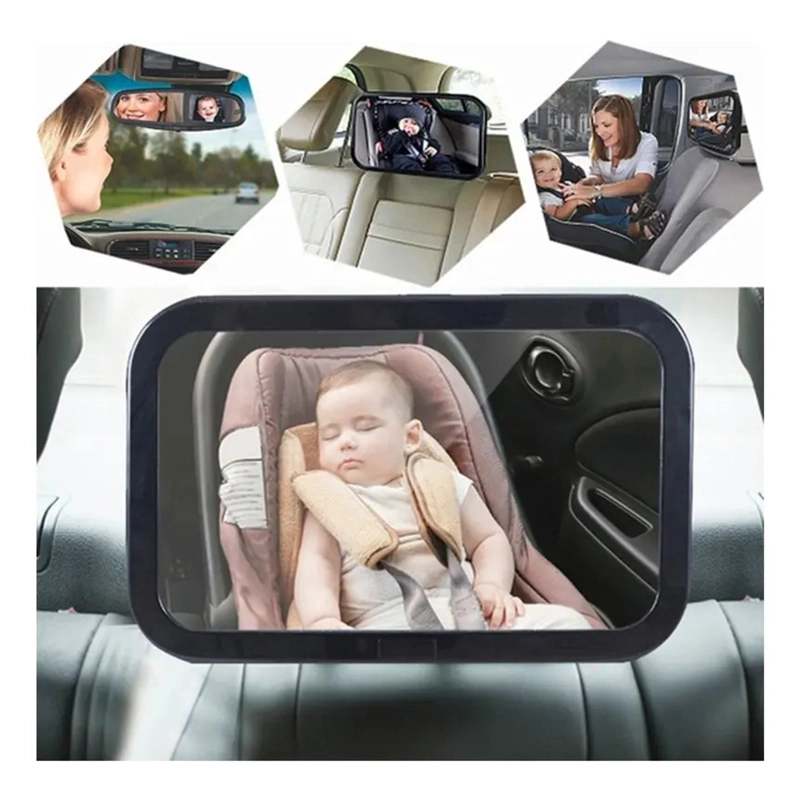 ESPEJO RETROVISOR XL AJUSTABLE DE AUTO BEBE  NIÑOS SEGURIDAD - 4