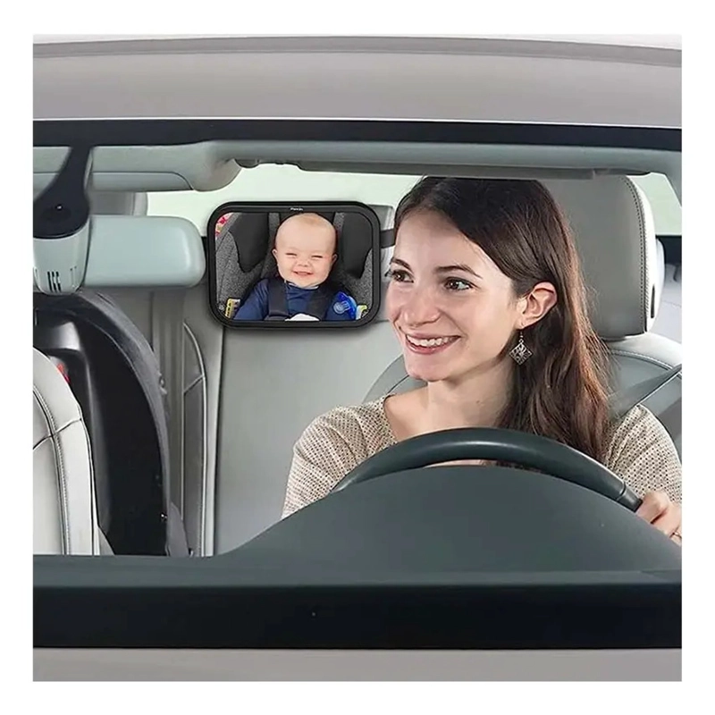 ESPEJO RETROVISOR XL AJUSTABLE DE AUTO BEBE  NIÑOS SEGURIDAD - 6