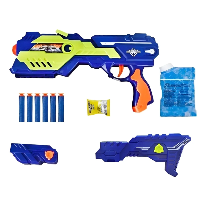 PISTOLA METRALLETA LANZ JUGUETES POR EDAD Y BOLITAS HIDROGEL JUGUETE - 1