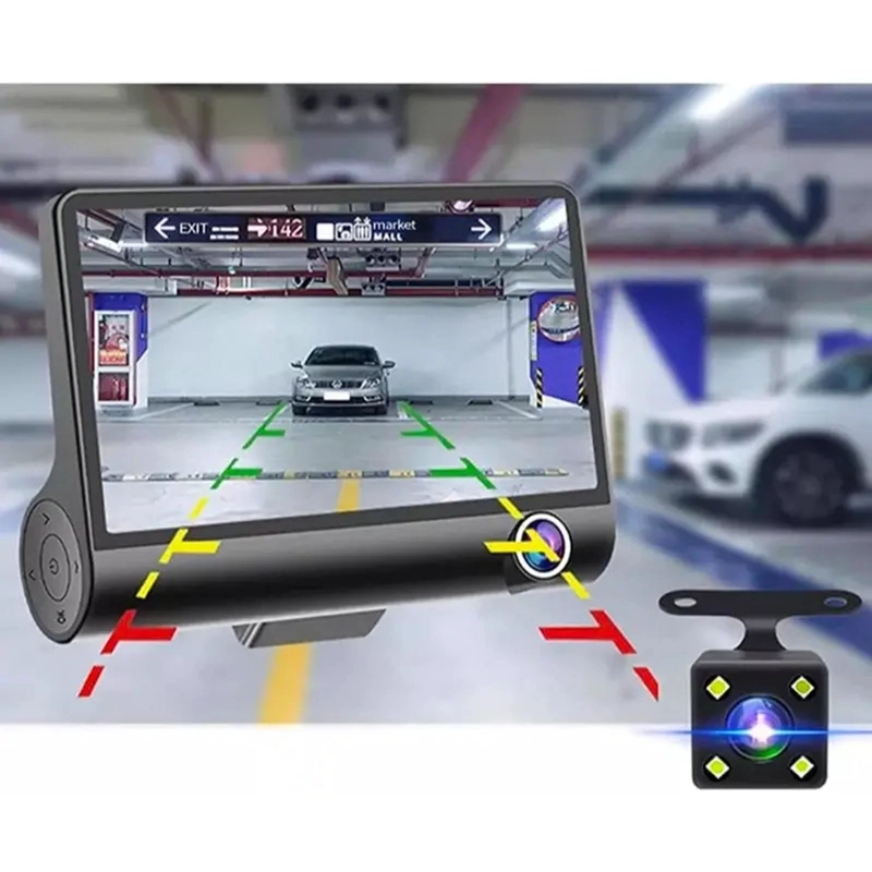 VIDEOCAMARA DE AUTO 1080P HD 3 CAMARAS SEGURIDAD RETROVISOR - 2