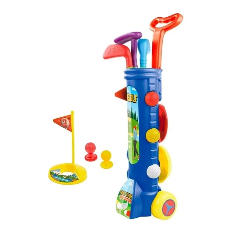 SET DE GOLF PARA NIÑOS CON CARRO Y ACCESORIOS JUGUETE - 3