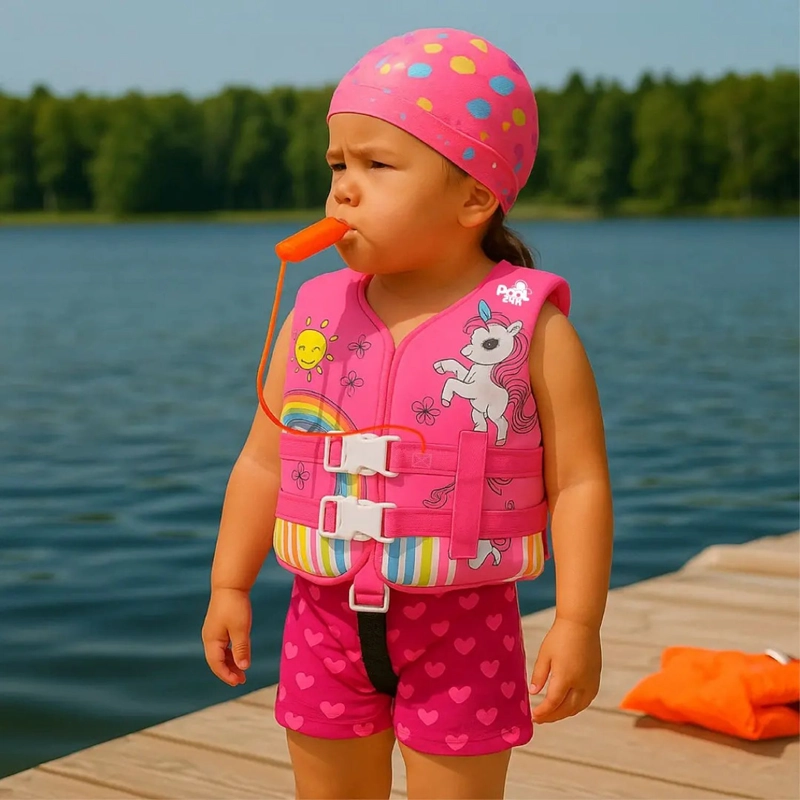 CHALECO FLOTADOR NIÑAS UNICORNIO NATACION SEGURIDAD PISCINA - 7