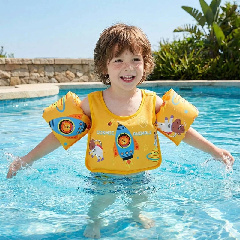 CHALECO FLOTADOR COHETE LEON NIÑOS 4 A 8 AÑOS PISCINA VERANO - 2
