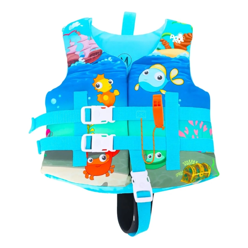 CHALECO FLOTADOR NIÑOS ANIMALES MARINOS NATACION PISCINA - 1