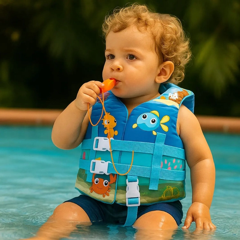 CHALECO FLOTADOR NIÑOS ANIMALES MARINOS NATACION PISCINA - 2