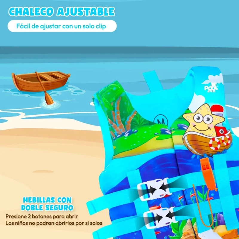 CHALECO FLOTADOR NIÑOS ESTRELLA NATACION SEGURIDAD PISCINA - 5