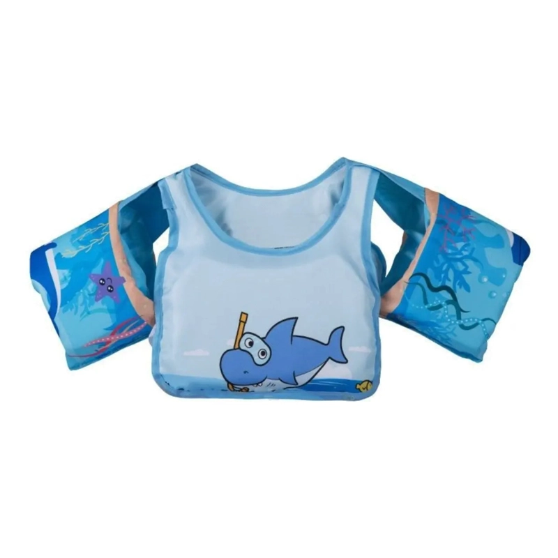 CHALECO FLOTADOR TIBURON NIÑOS 4 A 8 AÑOS PLAYA VERANO - 1