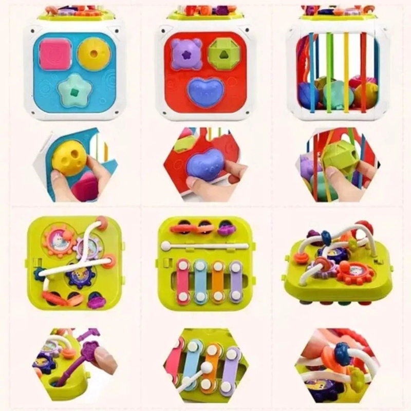 JUGUETE MONTESSORI EDUCATIVO 7 EN 1 CUBO DIDACTICO PARA BEBE - 3
