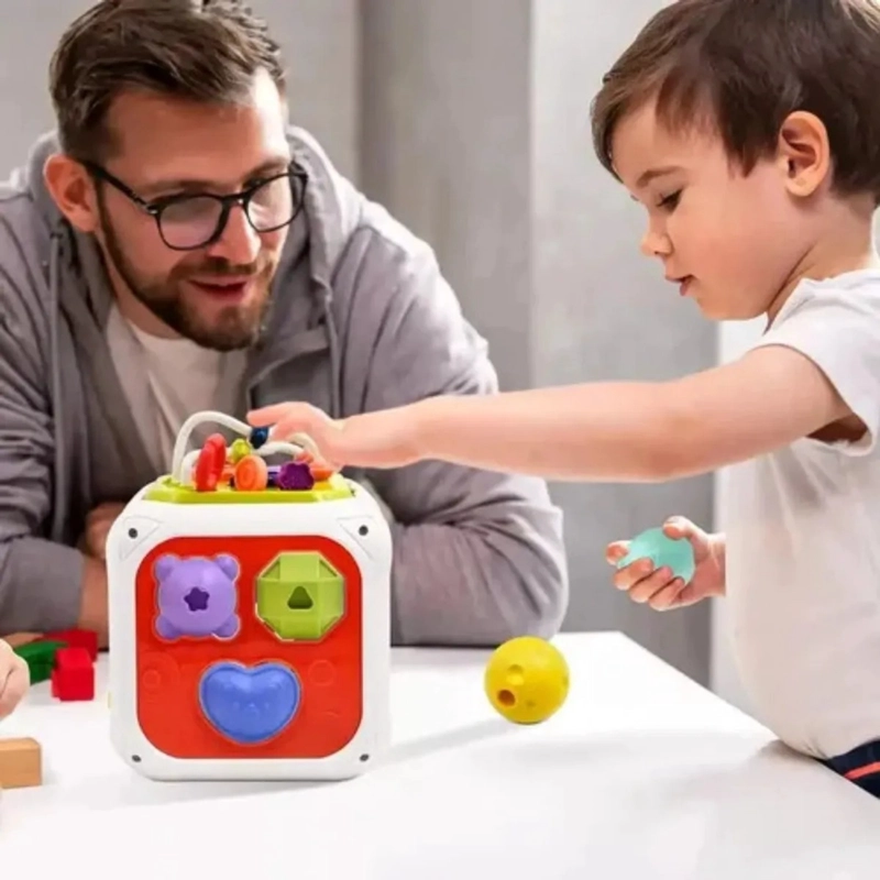 JUGUETE MONTESSORI EDUCATIVO 7 EN 1 CUBO DIDACTICO PARA BEBE - 6
